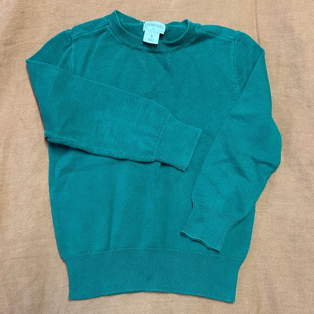 Crewcuts 3T green crewneck sweater
